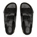 SANDÁLIA MASCULINA CASUAL EM COURO PRETO - SKAR PRETO